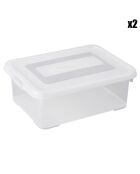 2 Boîtes Handy 12L transparentes