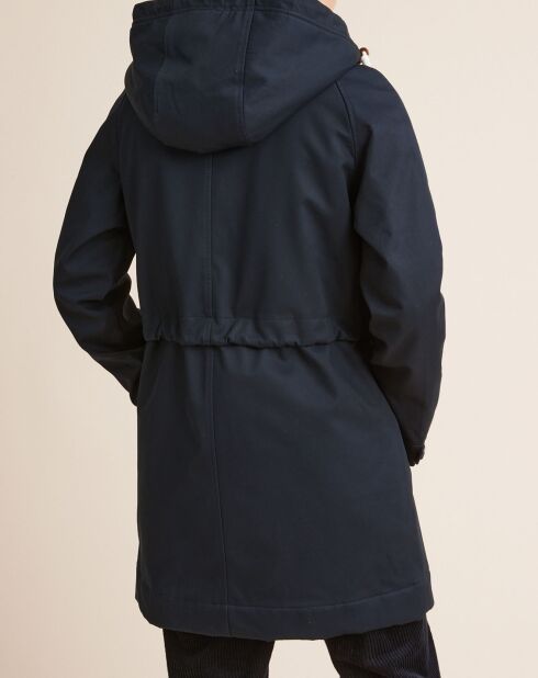 Parka doublée sherpa bleu foncé