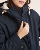 Parka doublée sherpa bleu foncé