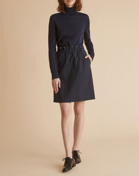 Dunkelblauer gestreifter Rock