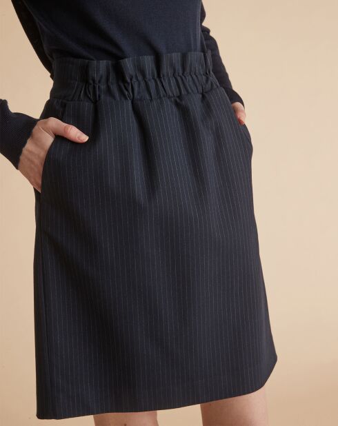 Dunkelblauer gestreifter Rock