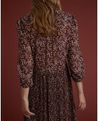 Robe imprimée Wild Drips marron foncé/multicolore