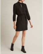 Robe courte col victorien noir foncé