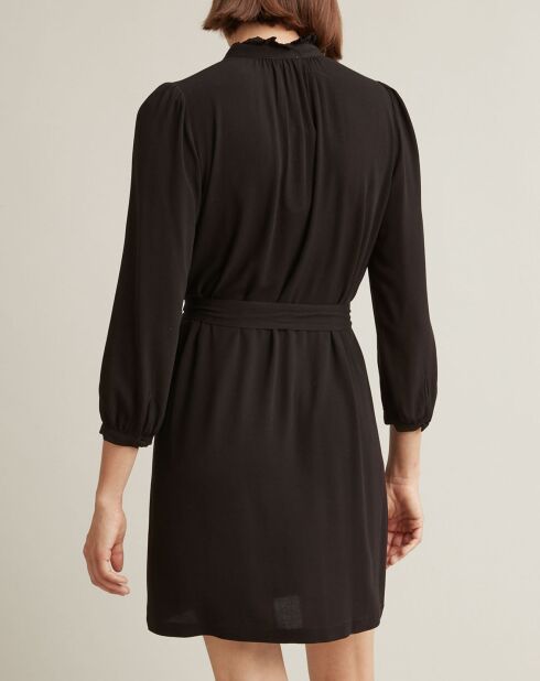 Robe courte col victorien noir foncé