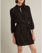 Robe courte col victorien noir foncé