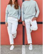 Sweat mixte Collection One For Two gris moyen chiné