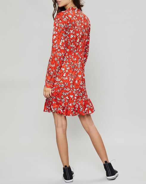 Rotes bedrucktes Kleid Chani