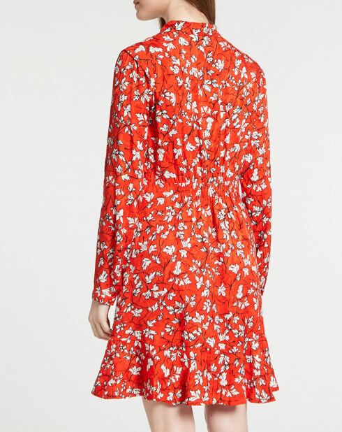 Rotes bedrucktes Kleid Chani