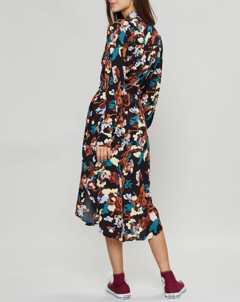 Zwart/veelkleurige Chemsy-jurk met print