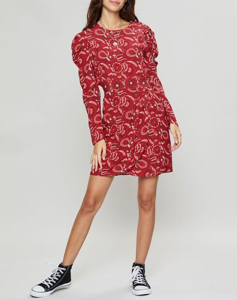 Robe Cennet imprimée rouge