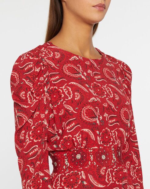 Robe Cennet imprimée rouge