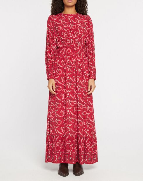 Zypressenrotes bedrucktes Kleid