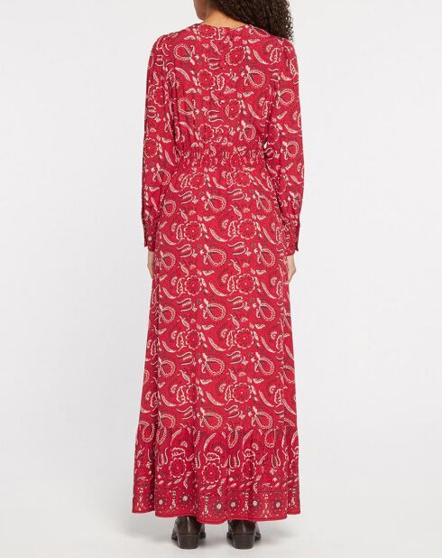 Zypressenrotes bedrucktes Kleid