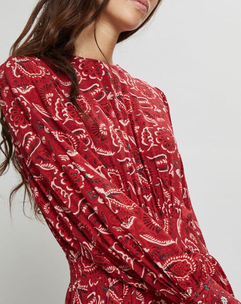 Zypressenrotes bedrucktes Kleid