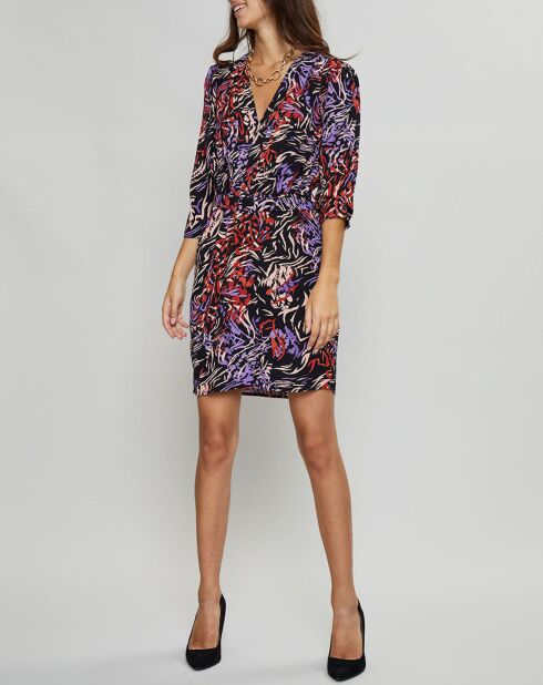 Carla schwarz/mehrfarbig bedrucktes Kleid