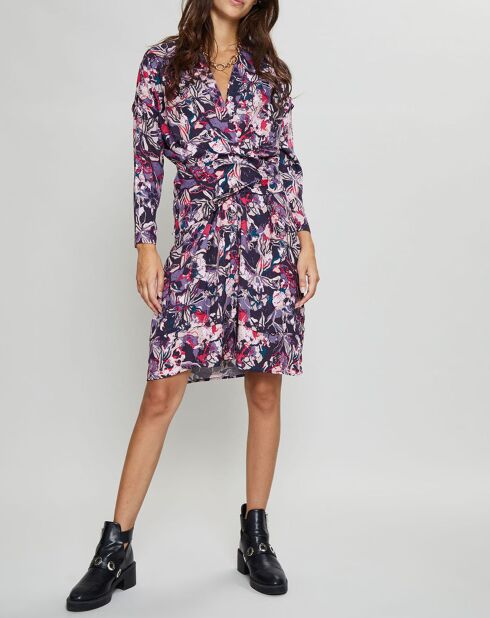 Robe Clavie imprimée rose/violet