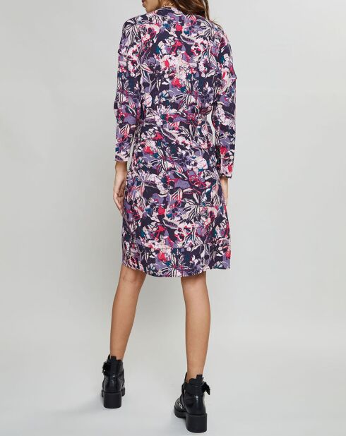 Robe Clavie imprimée rose/violet