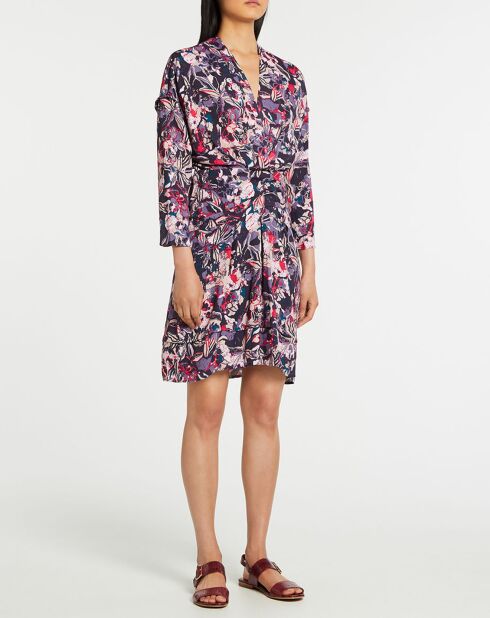 Robe Clavie imprimée rose/violet