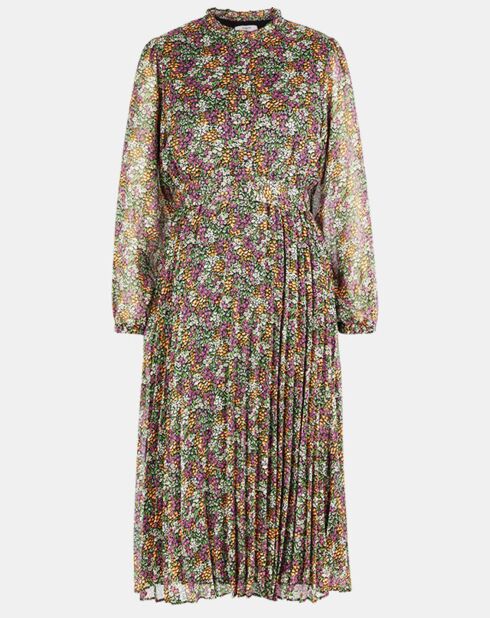 Coralie veelkleurige jurk met print