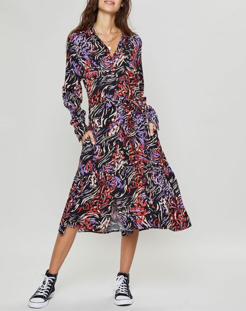 Robe Claudia noir/multicolore