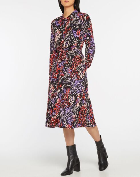 Robe Claudia noir/multicolore
