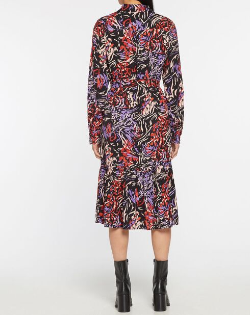Robe Claudia noir/multicolore