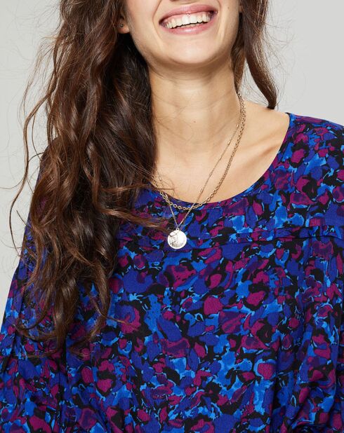 Robe Carelle imprimée bleu/violet