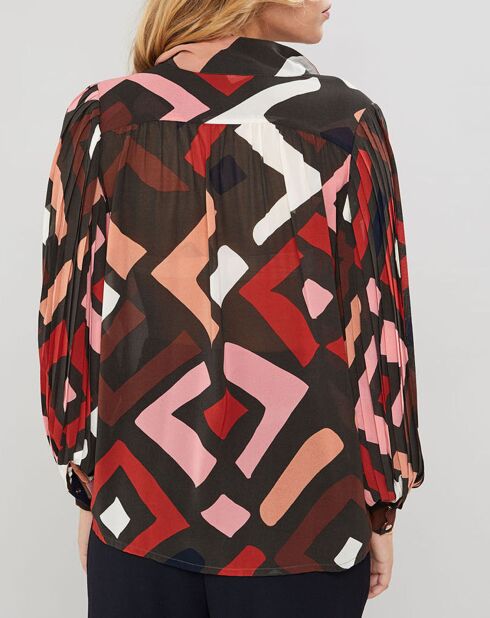 Chemise Love marron/multicolore