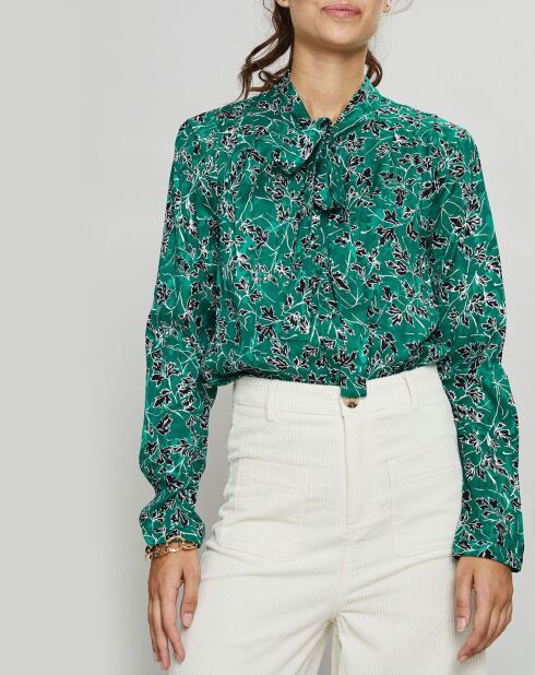 Chemise Loïcia imprimée verte