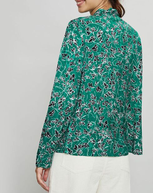 Chemise Loïcia imprimée verte