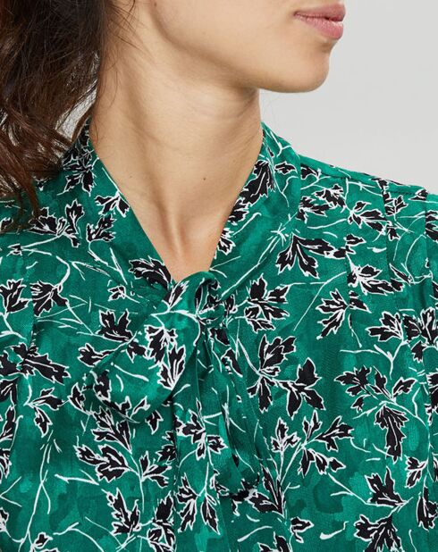 Chemise Loïcia imprimée verte
