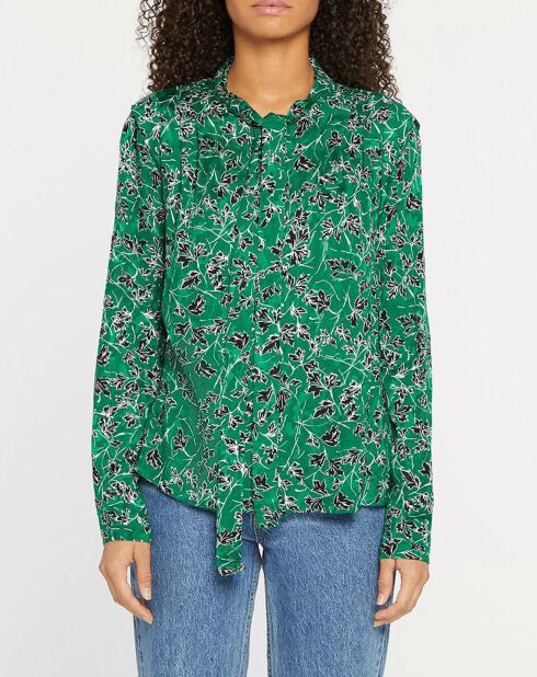 Chemise Loïcia imprimée verte