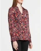 Blouse Latimy imprimée rouge/bleu/rose