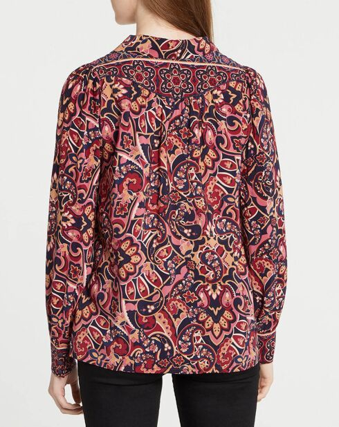 Blouse Latimy imprimée rouge/bleu/rose