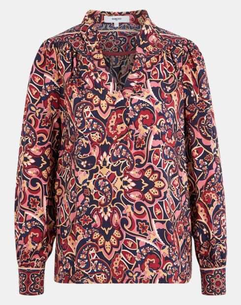 Blouse Latimy imprimée rouge/bleu/rose