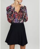 Blouse Loubna imprimée noir/multicolore