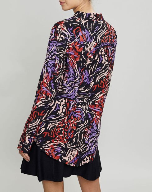 Blouse Loubna imprimée noir/multicolore