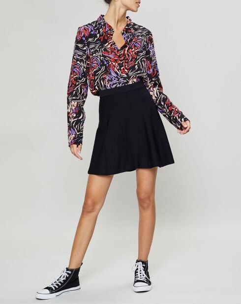 Blouse Loubna imprimée noir/multicolore
