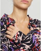 Blouse Loubna imprimée noir/multicolore