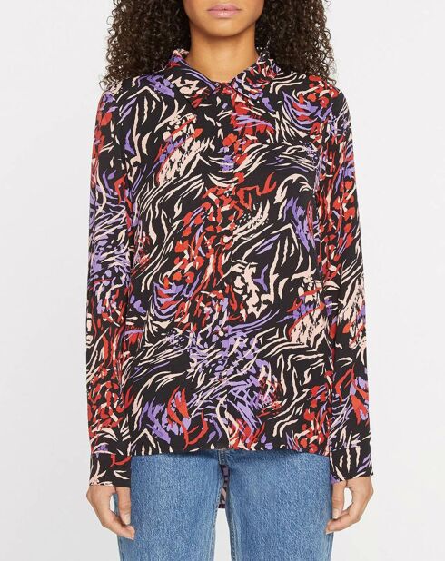 Blouse Loubna imprimée noir/multicolore