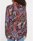 Blouse Loubna imprimée noir/multicolore