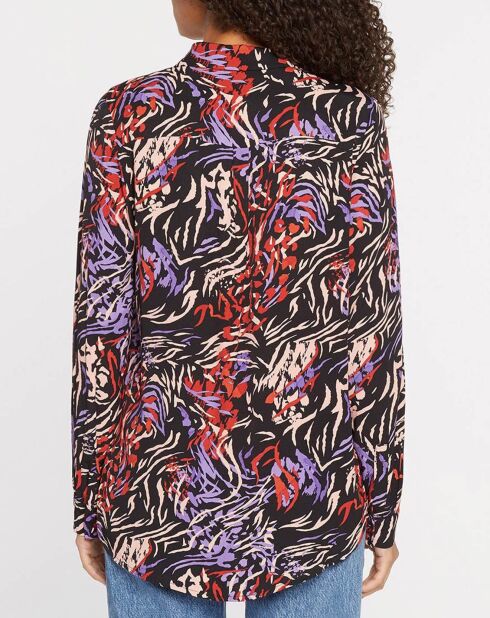 Blouse Loubna imprimée noir/multicolore