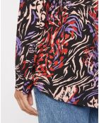 Blouse Loubna imprimée noir/multicolore
