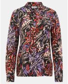 Blouse Loubna imprimée noir/multicolore