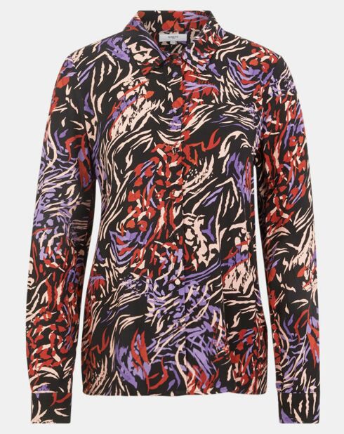 Blouse Loubna imprimée noir/multicolore