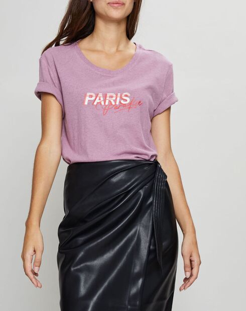 T-Shirt en Lin & Coton Marite violet