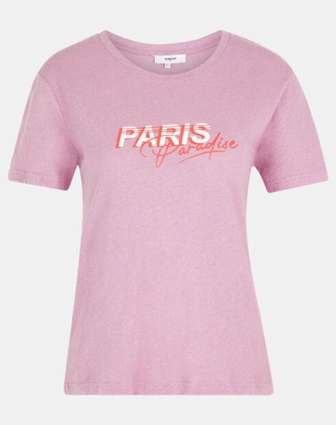 T-Shirt en Lin & Coton Marite violet