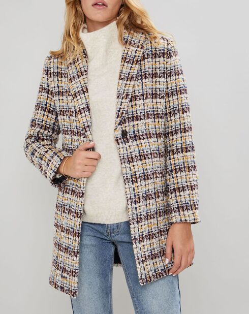 Manteau en Laine mélangée Eloi multicolore