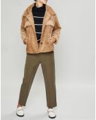 Veste en Fausse Fourrure Else camel