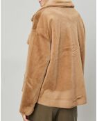 Veste en Fausse Fourrure Else camel